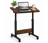 Relaxdays Tavolo per laptop regolabile con rotelle