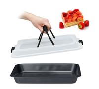 Relaxdays Teglia con Coperchio 3in1 rettangolare