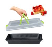 Relaxdays Teglia con Coperchio 3in1 rettangolare