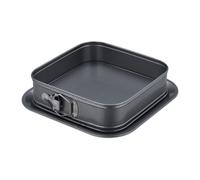 Relaxdays Teglia per Torte, Stampo Quadrato, Cerniera, Base Antiperdita, Antiaderente, LxP: 24x24 cm, Acciaio, Antracite