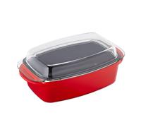 Teglia Tegame antiaderente Casseruola con coperchio Pirofila rettangolare