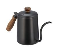 Teiera Acciaio Inox Tisaniera 550ml Manico Legno Scala Misurazione Teapot Infusi