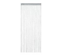 Relaxdays Tenda a Fili, Accorciabile, 90x245 cm, con Passante, Porte e Finestre, Frange Divisorie, Separé, Argento