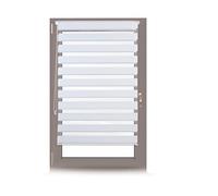 Relaxdays Tenda a rullo da interni, montaggio senza fori Tenda avvolgibile a strisce per finestre, tessuto, 81x156 cm bianca