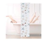 Relaxdays Tenda a Rullo Ocean, Impermeabile, Vasca, Doccia, Conchiglie, Montaggio a Soffitto, 60x240 cm, Semitrasparente