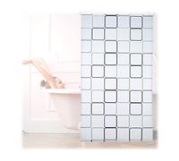 Relaxdays Tenda a Rullo Square, Impermeabile, Vasca & Doccia, Montaggio a Soffitto, 120x240 cm, Semitrasparente
