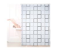 Relaxdays Tenda a Rullo Square, Impermeabile, Vasca & Doccia, Montaggio a Soffitto, 160x240 cm, Semitrasparente