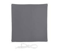 Relaxdays Tenda a Vela Quadrata, Idrorepellente, Anti UV, con Corde di Supporto, Terrazza e Giardino, LxP: 4x4 m, Grigia