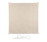 relaxdays Tenda a Vela Quadrata, Idrorepellente, Anti UV, Corde di Supporto, da Terrazza e Giardino, LxP: 2x2 m, Beige