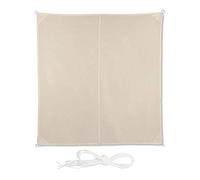 relaxdays Tenda a Vela Quadrata, Impermeabile, Anti UV, Corde di Supporto, da Terrazza e Giardino, LxP: 3x3 m, Beige, x 3 m