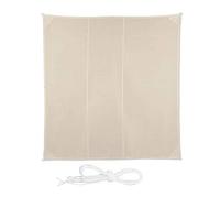 relaxdays Tenda a Vela Quadrata, Impermeabile, Anti UV, Corde di Supporto, da Terrazza e Giardino, LxP: 4x4 m, Beige
