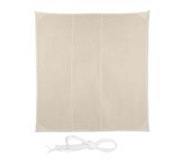 relaxdays Tenda a Vela Quadrata, Impermeabile, Anti UV, Corde di Supporto, da Terrazza e Giardino, LxP: 4x4 m, Beige