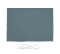 Relaxdays Tenda a Vela Rettangolare, 3,5 x 4,5 m, Impermeabile, Anti UV, Corde di Supporto, Terrazza e Giardino, Grigio