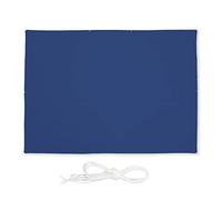 Relaxdays Tenda a Vela Rettangolare, 3,5x4,5 m, Impermeabile, Anti UV, Corde di Supporto, Terrazza e Giardino, Blu Scuro