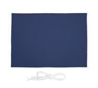 Relaxdays Tenda a Vela Rettangolare, 4,5x5,5 m, Impermeabile, Anti UV, Corde di Supporto,Terrazza e Giardino, Blu