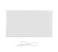 relaxdays Tenda a Vela Rettangolare, Idrorepellente, Anti UV, Corde di Supporto, Terrazza e Giardino, LxP: 2x4 m, Bianca