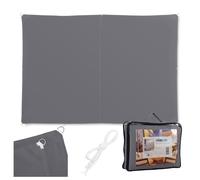 relaxdays Tenda a Vela Rettangolare, Idrorepellente, Anti UV, Corde di Supporto, Terrazza e Giardino, LxP: 2x3 m, Grigia