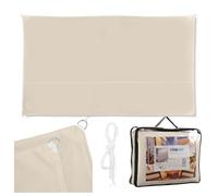 Relaxdays Tenda a Vela Rettangolare, Idrorepellente, Anti UV, Corde di Supporto, Terrazza e Giardino, LxP: 2x4 m, Beige