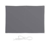 relaxdays Tenda a Vela Rettangolare, Idrorepellente, Anti UV, Corde di Supporto, Terrazza e Giardino, LxP: 2x3 m, Grigia