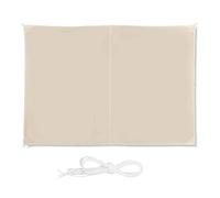relaxdays Tenda a Vela Rettangolare, Idrorepellente, Anti UV, Corde di Supporto, Terrazza e Giardino, LxP: 2x3 m, Beige