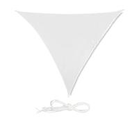 Relaxdays Tenda a vela triangolare idrorepellente, anti-UV, bianca | Con funi, per terrazza/balcone/giardino, 3x3x3 m