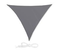 relaxdays Tenda a Vela Triangolare, Idrorepellente, Anti UV, Corde di Supporto, Terrazza e Giardino, 5x5x5 m, Grigia