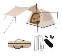 Relaxdays Tenda campeggio 3-4 posti con veranda