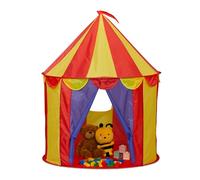Relaxdays Tenda da Gioco a Forma di Tendone da Circo, da Interno, Giocattolo Camera Bambini, HxD: 125x95 cm, Colorata