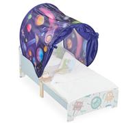 Relaxdays Tenda da Letto per Bambini, 220 x 79 cm, Cupola da Gioco, Funzione Pop-Up, Rifugio per la Cameretta, Universo, Poliestere