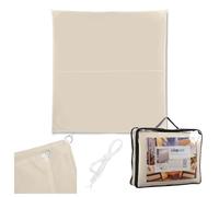 Relaxdays Tenda da Sole, 2 x 2 m, Poliestere, Impermeabile, in Tela con Occhielli e Corde di tensionamento, Quadrata, Beige