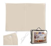 Relaxdays Tenda da Sole 2 x 3 m, in Poliestere, Impermeabile, in Tela con Occhielli e Corde di Tensione, Rettangolare, Beige