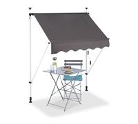 Relaxdays Tenda da sole per balcone grigio