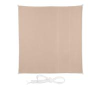 Relaxdays Tenda da Sole per Esterni Quadrata, Idrorepellente, Ombra, Terrazza e Giardino, con Borsa, 2,5 x 2,5 m, Beige