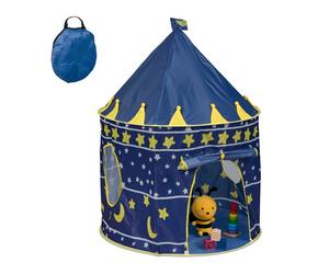 Relaxdays Tenda giocattolo a tema luna e stelle