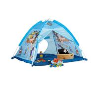 Relaxdays Tenda gioco per bambini da 3 anni in su casetta bimbi interno & esterno pirati HxLxP 90x118x115, blu