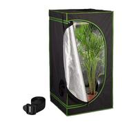 Relaxdays Tenda per Coltivazione Idroponica, Serra per Piante da Interno, Telo Riflettente HLP: 120x60x60 cm, Nero Verde