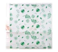 Relaxdays Tenda per Doccia, 160x240, Vasca da Bagno, Idrorepellente, Montaggio a Soffitto, Rullo Finestra, Bianco/Verde