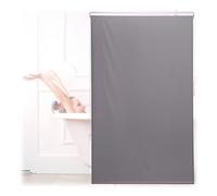 Relaxdays Tenda per Doccia Moderna, 100x240, Vasca da Bagno, Idrorepellente, Montaggio a Soffitto, Rullo Finestra,Grigia