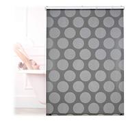 Relaxdays Tenda per Doccia Moderna, 120x240, Vasca da Bagno, Idrorepellente, Montaggio a Soffitto, Rullo Finestra,Grigia