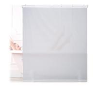 Relaxdays Tenda per Doccia Moderna, 140x240, Vasca da Bagno, Idrorepellente, Montaggio a Soffitto, Rullo Finestra,Bianca, Alluminio
