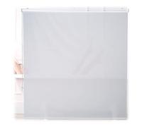 Relaxdays Tenda per Doccia Moderna, 160x240, Vasca da Bagno, Idrorepellente, Montaggio a Soffitto, Rullo Finestra,Bianca, Alluminio