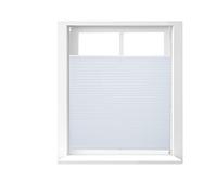 Relaxdays Tenda Plissettata a Rullo, Montaggio con Clip Adesive, per Interni, H x L: 100 x 130 cm, Bianca Traslucida