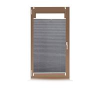 Relaxdays Tenda Plissettata a Rullo, Montaggio con Clip Adesive, per Interni, L x P: 90 x 210 cm, Grigia Traslucida