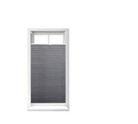 Relaxdays Tenda Plissettata a Rullo, Montaggio con Clip Adesive, per Interni, L x P: 60 x 130 cm, Grigia Traslucida
