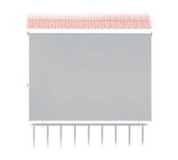 Relaxdays Tenda a Rullo da Esterno, 140x180 cm, Oscurante Balcone Terrazza e Giardino Avvolgibile con Catenella, Grigio