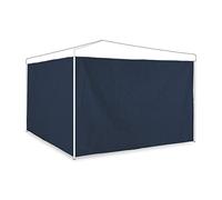 Relaxdays Tende per Gazebo Laterali, Set da 2, Telo Impermeabile in PVC, Pareti 3x2 m, 1 con Finestra, Parasole, Blu