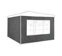 Set da 2 pareti grigie per gazebo 100% PVC 0,53 kg Pareti laterali per gazebo