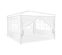 Relaxdays Tende per Gazebo Laterali, Set da 4, Telo Impermeabile in PVC, Pareti