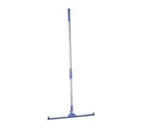 Relaxdays Tergipavimento, HxL: 84x135x52 cm, Asta Telescopica Acciaio, Spingi Acqua con Spazzola in Gomma, Argento Blu