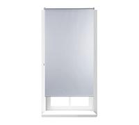 Relaxdays termica oscurante avvolgibile, protezione dal calore termico, Tenda a rullo, Klemmfix, senza viti, Finestra 90 x 160 cm, Bianco, tessuto, 90x160